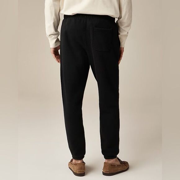 NWT J CREW Tall heritage 14 oz. fleece sweatpant in black - Picture 4 of 7